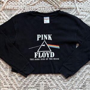 Pink Floyd Black Crop Top